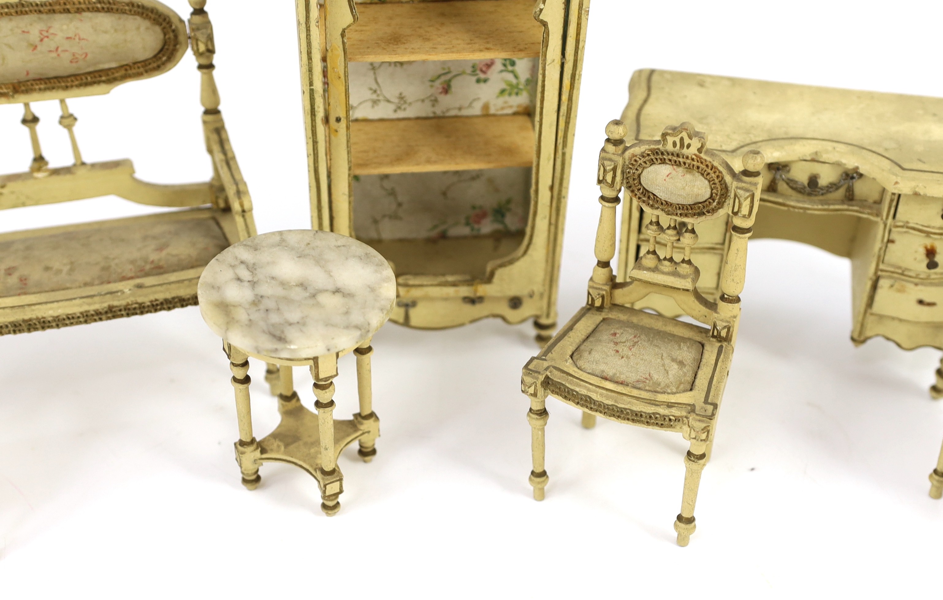 A suite of Paul Leonhardt larger scale dolls’ house furniture, circa 1925